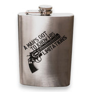 8oz A Man's Got to Know His Limitations Flask