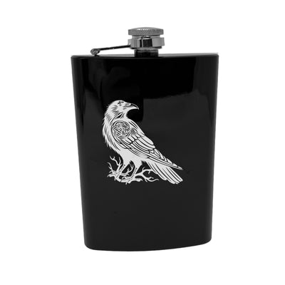 8oz Crow Raven Flask