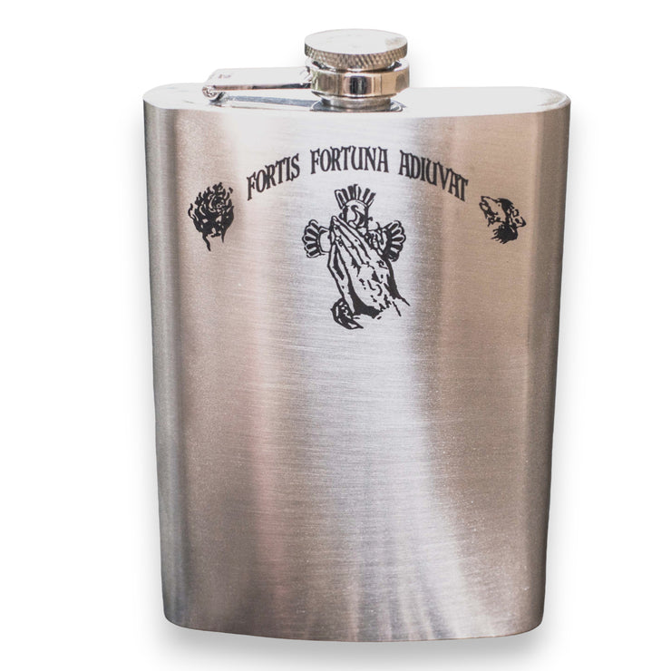 8oz Fortis Fortuna Adiuvat Stainless Steel Flask