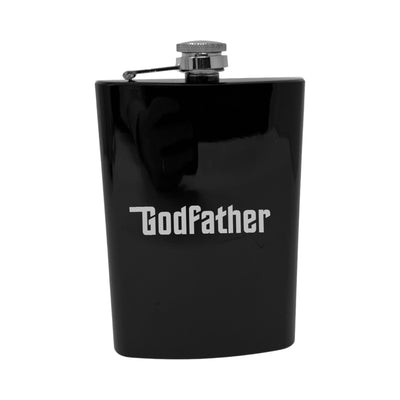 8oz Godfather BLACK Flask