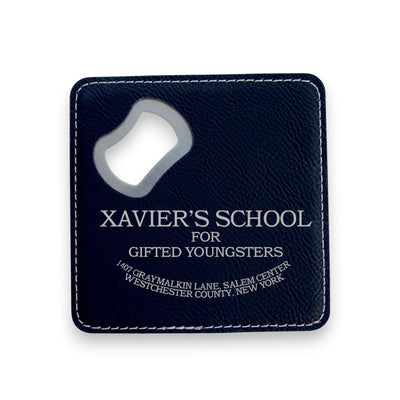 Coaster W/ BOTTLE OPENER - Xavier School for the gifted and talented - SET OF 2