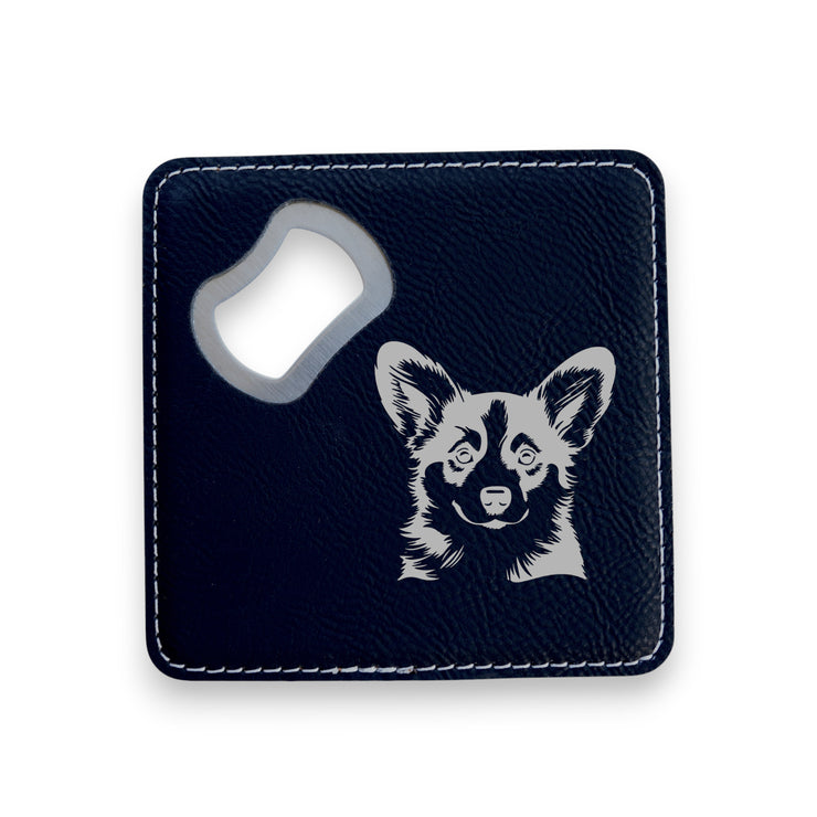 Coaster W/ BOTTLE OPENER - Corgi - SET OF 2