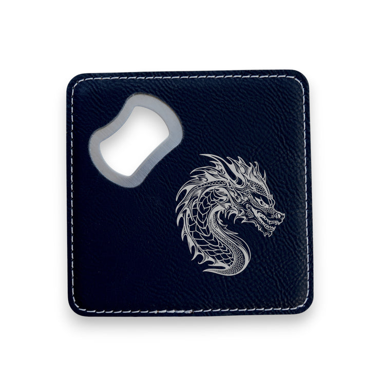 Coaster W/ BOTTLE OPENER - Dragon - SET OF 2