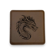 Coaster - Dragon - SET OF 2 - Leather or Stitched Cork