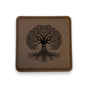 Coaster - Celtic Tree of Life - SET OF 2 - Leather or Stitched Cork