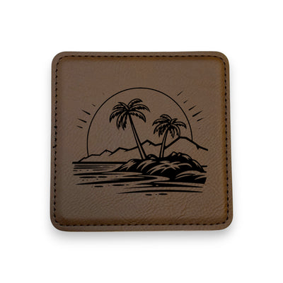 Coaster - Hawaii Beach - SET OF 2 - Leather or Stitched Cork