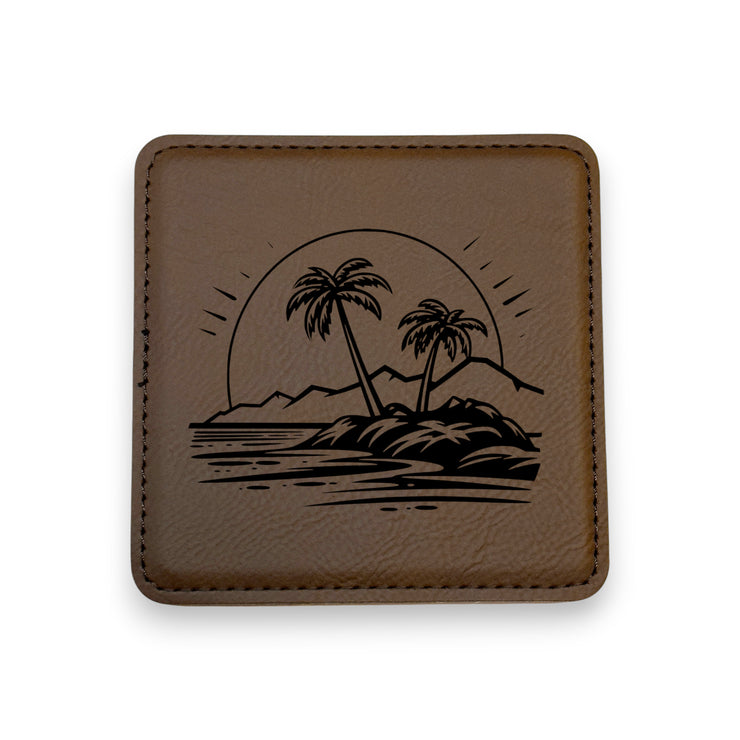 Coaster - Hawaii Beach - SET OF 2 - Leather or Stitched Cork