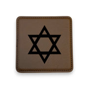 Coaster - Star of David - SET OF 2 - Leather or Stitched Cork