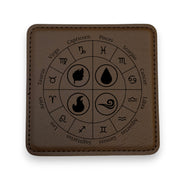 Coaster - Zodiac Elements - SET OF 2 - Leather or Stitched Cork