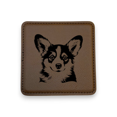 Coaster - Corgi - SET OF 2 - Leather or Stitched Cork