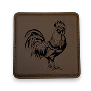 Coaster - Chicken - SET OF 2 - Leather or Stitched Cork