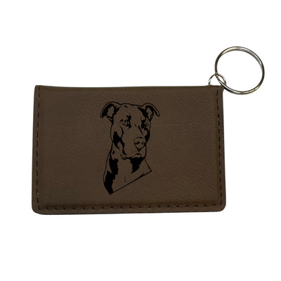 Keychain ID Holder Wallet - Pitbull - Leather