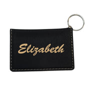 Keychain ID Holder Wallet - PERSONALIZED - Leather