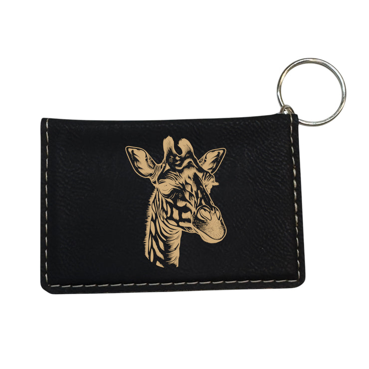 Keychain ID Holder Wallet - Giraffe - Leather