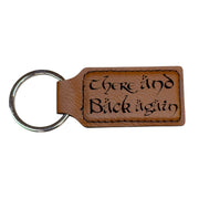 Keychain - Rectangle - There and Back Again - Leather