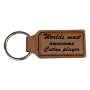 Keychain - Bottle Opener - Catan Player - Leather