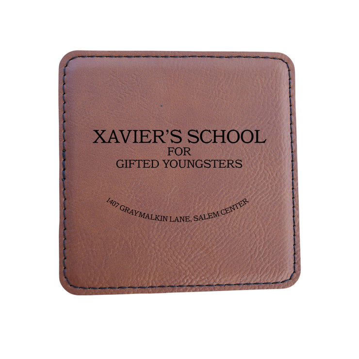 Coaster - Xaviers School for the Gifted and Talented - SET OF 2 - Leather or Stitched Cork