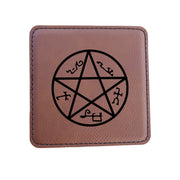 Coaster - Demon Trap - SET OF 2 - Leather or Stitched Cork