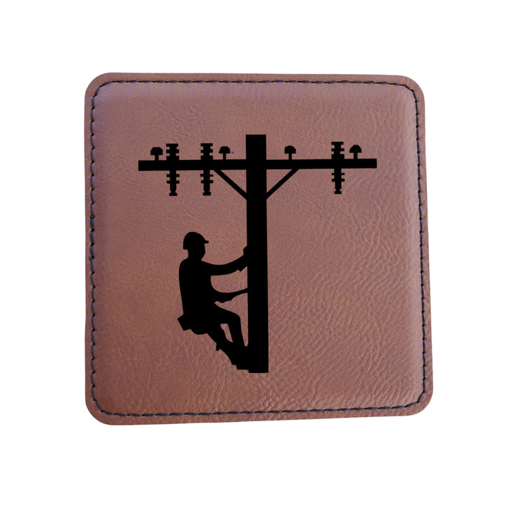 Coaster - Lineman - SET OF 2 - Leather or Stitched Cork