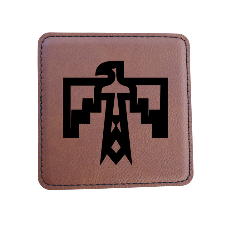 Coaster - Thunderbird Native American - SET OF 2 - Leather or Stitched Cork