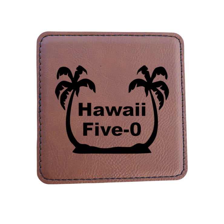 Coaster - Hawaii Five-0 - SET OF 2 - Leather or Stitched Cork