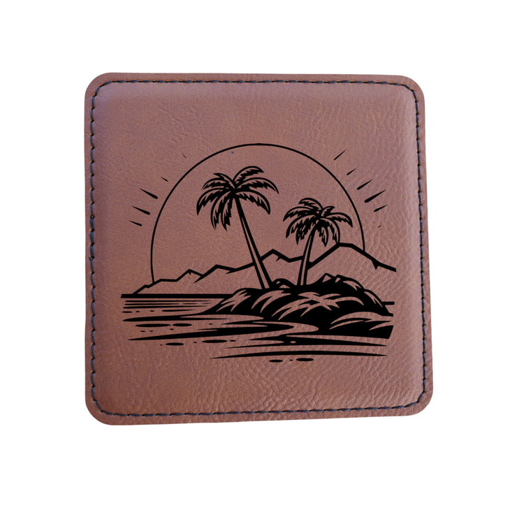 Coaster - Hawaii Beach - SET OF 2 - Leather or Stitched Cork