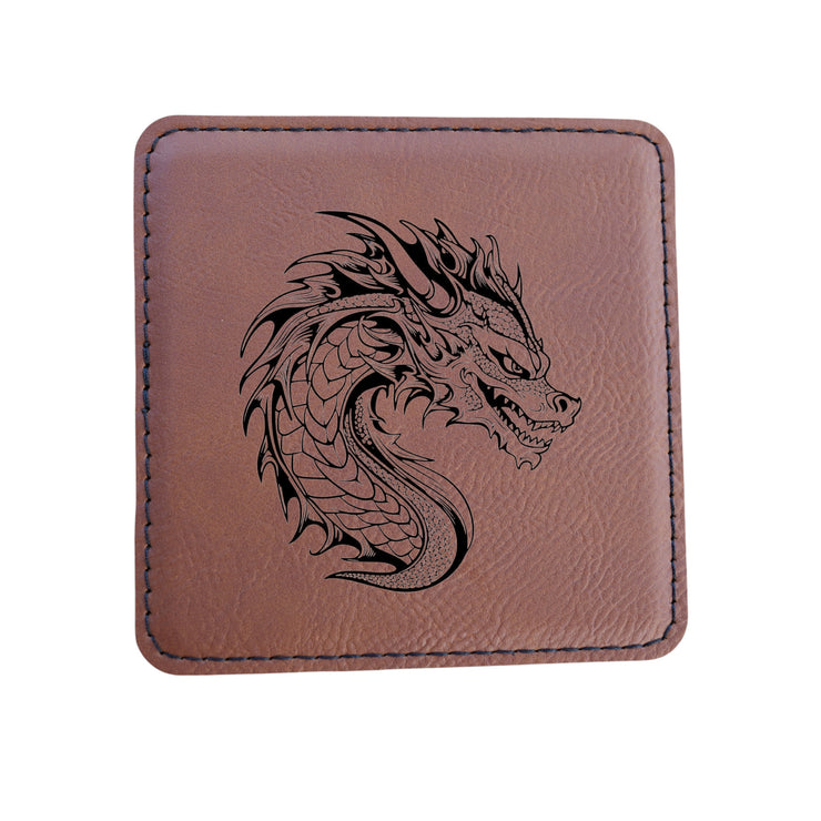 Coaster - Dragon - SET OF 2 - Leather or Stitched Cork