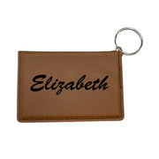 Keychain ID Holder Wallet - PERSONALIZED - Leather