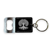 Keychain - Bottle Opener - Celtic Tree of Life - Leather