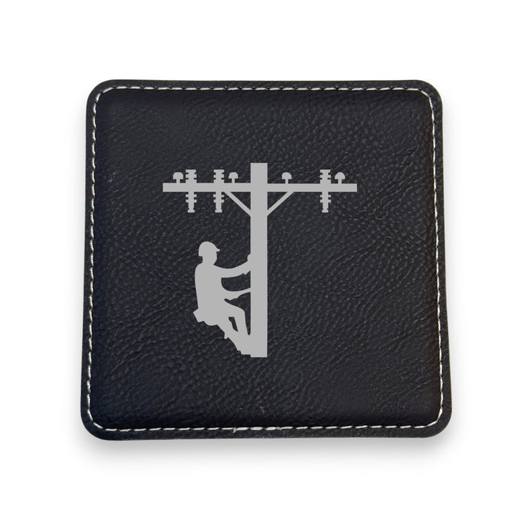 Coaster - Lineman - SET OF 2 - Leather or Stitched Cork