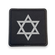 Coaster - Star of David - SET OF 2 - Leather or Stitched Cork