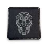 Coaster - Sugar Skull - SET OF 2 - Leather or Stitched Cork