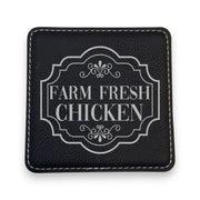 Coaster - Farm Fresh Chicken - SET OF 2 - Leather or Stitched Cork