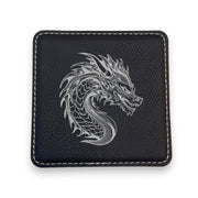 Coaster - Dragon - SET OF 2 - Leather or Stitched Cork