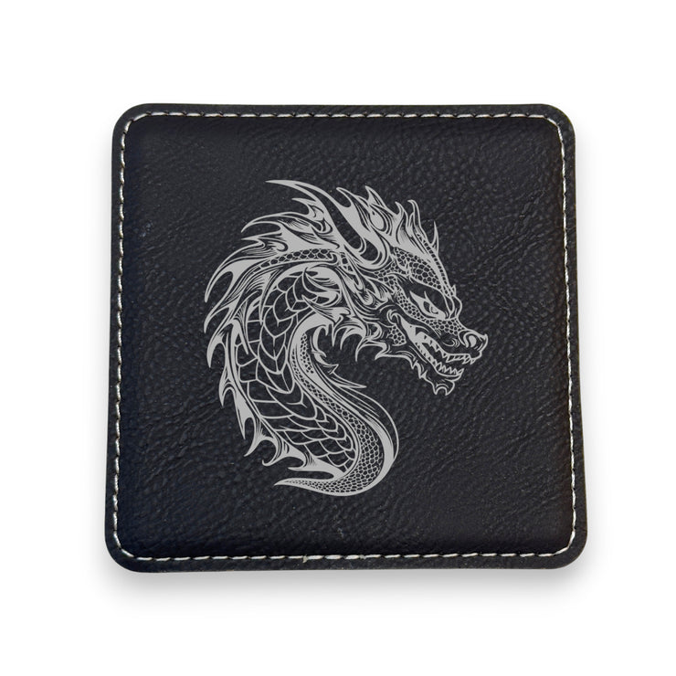 Coaster - Dragon - SET OF 2 - Leather or Stitched Cork