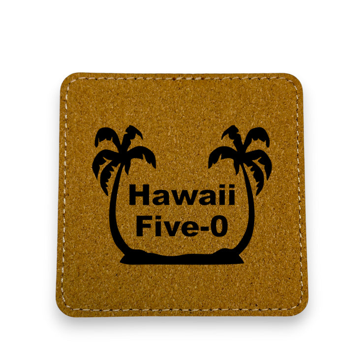 Coaster - Hawaii Five-0 - SET OF 2 - Leather or Stitched Cork