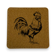 Coaster - Chicken - SET OF 2 - Leather or Stitched Cork