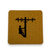 Coaster - Lineman - SET OF 2 - Leather or Stitched Cork