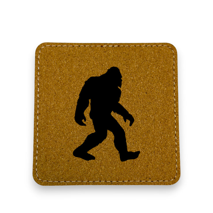 Coaster - Bigfoot Sasquatch - SET OF 2 - Leather or Stitched Cork