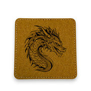 Coaster - Dragon - SET OF 2 - Leather or Stitched Cork