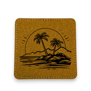 Coaster - Hawaii Beach - SET OF 2 - Leather or Stitched Cork