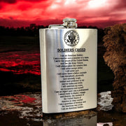 8oz Soldiers Creed Flask Stainless Steel