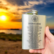 8oz Soldiers Creed Flask Stainless Steel