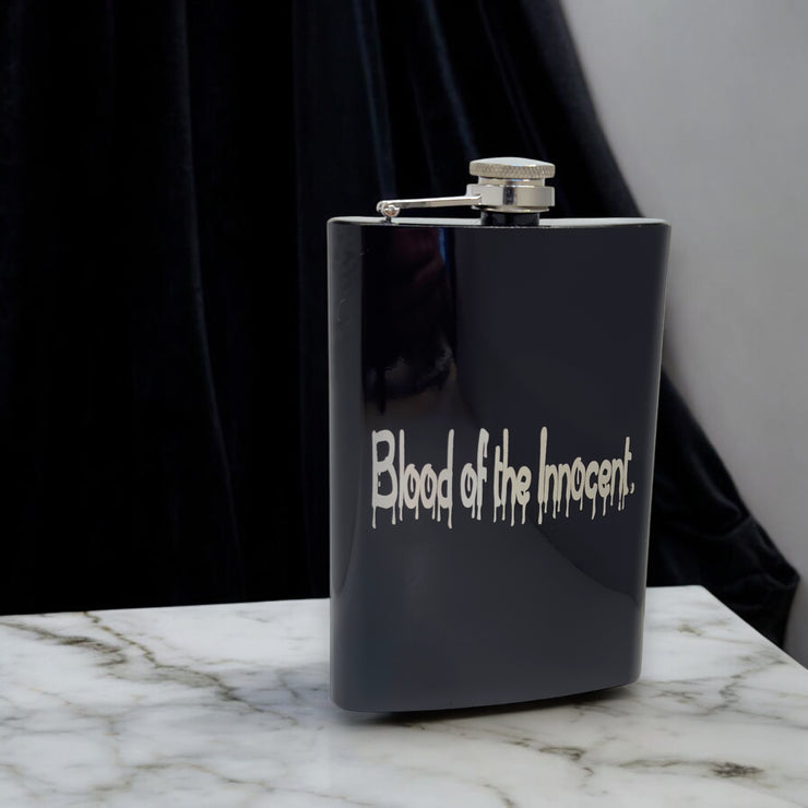 8oz BLACK Blood of the Innocent Flask