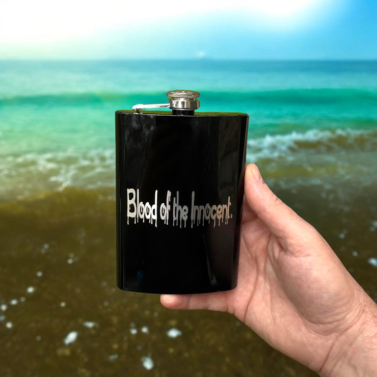 8oz BLACK Blood of the Innocent Flask