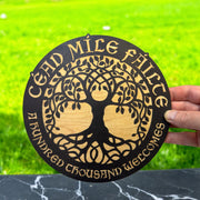 Sign - CUSTOM - Cead Mile Failte - Celtic Tree of Life Sign