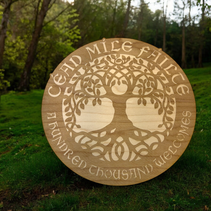 Sign - CUSTOM - Cead Mile Failte - Celtic Tree of Life Sign