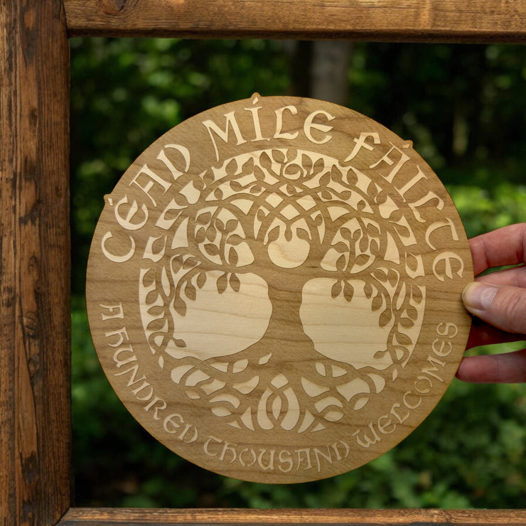 Sign - CUSTOM - Cead Mile Failte - Celtic Tree of Life Sign