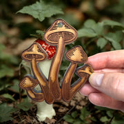 Mushroom Set - Cedar Ornament