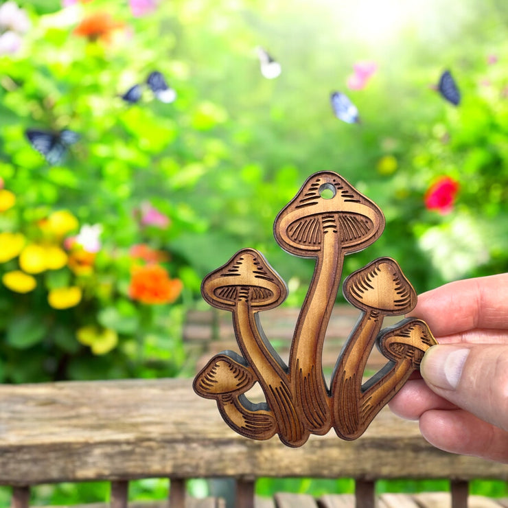 Mushroom Set - Cedar Ornament